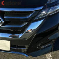 For Nissan Serena C27 2016 2017 2018 2019 Chrome Front Engine Grill Hood Cover Trim Exterior Decoration Accessories Styling