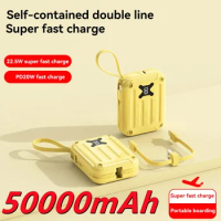 50000 mAh Quick Charge Power Bank Digital Display Portable Large Capacity Power Bank Outdoor Backup Battery for Iphone Xiaomi