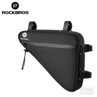 ROCKBROS 2024 New Triangle Frame Bag Bilateral Reflective Large Capacity Side Pocket Multiple Fixation MTB Road Bike Accessories