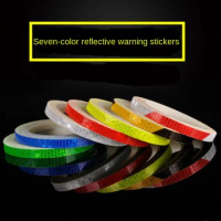 Car Reflective Tape Safety Warning Car Decoration Sticker Reflector Protective Tape Strip Film Auto Motorcycle Sticker