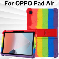 Soft Silicone Shockproof Case for OPPO Pad Air 10.36 Inch OPPOPadAir Drop Resistance Cover Stand Casing