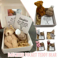 Small Pocket Teddy Bear Mini Plush Bears Little Pocket Bears With Inspirational Gift Cards Party Gift For Daughter P3I7