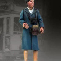 1/35 Scale Unpainted Resin Figure Ticket collector collection figure