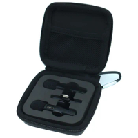 Wireless Microphones Wireless Lavalier Mic Lapel Microphone Clip On Mini Microphone Carrying Case Travel Case Organizer Case