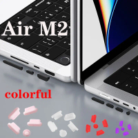 Phích Cắm Bụi Silicon Mềm Nhiều Màu Cho Macbook Air 13.6, Mẫu Đầy Đủ, A2681 Pro 13 14 16 M1 M2 A2338