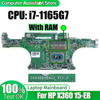 For HP X360 15-EB Laptop Mainboard DAX3BBMBAD0 i7-1165G7 Notebook Motherboard