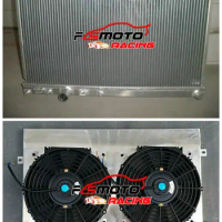 For MITSUBISHI LANCER EVO 7/8 01-03 Aluminum Radiator + Shroud + fan Manual 2001 2002 2003 02 01 03