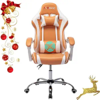 Gaming Chair，Gamer Chair High Back Ergonomic Adjustable，Racing Style PU Leather Gaming Chair for Adults，Computer Gaming Chair wi
