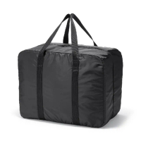 【MUJI 無印良品】可折疊撥水加工波士頓包/75L用(黑色)