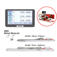 SINO 2 Axis Kit 0.005mm DRO Digital Readout and 2pcs 5um Glass Ruler Linear Scale Encoder Sensor For Lathe Milling Grinder Tools