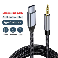 Permata Mall- ChicRain Kabel Audio Speaker USB Type C to AUX 3.5mm Stable Signal 1M - CR-35