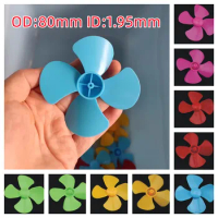 10pcs/bag Wholesale Four-blade Propeller 80mm 2.0MM Fixed-wing Fan Blade Paddle Motor Access DIY Model Remote Control Toy Parts