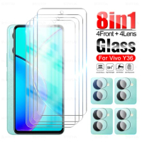 8in1 Transparent Screen Protector &amp;Camera Lens Protective Film For Vivo Y36 4G 5G Vi vo Y 36 36Y 9H Tempered Glass Fully Films
