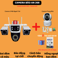 [HQD] COMBO Camera 3 Mắt Ngoài Trời và 1 mắt Trong Nhà Camera Wifi Yoosee Tặng 2 Thẻ nhớ 128G (CB 3-