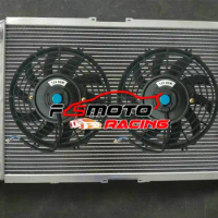 Aluminum Radiator + Fan For Alfa Romeo 156 932 Sportwagon 1.8 16V 2.0 JTS 2.5 V6 AR 1997-2006 1998 1999 2000 2001 2002 2003 2004