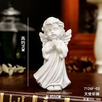 歐式復古天使擺件美式樹脂石膏雕像雕塑小天使法式桌面裝飾品道具-天使祝福-（迷你-女孩左）【限時特惠】 均碼-款式23
