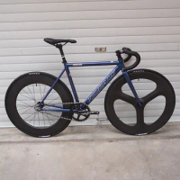 TSUNAMI Track Bicycle SNM 100 Aluminum Alloy Frame Single Speed Bike With 700c 3 Spokes Carbon Fiber Wheel Fixie Bicycle