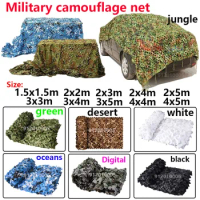 Camouflage Net Hunting Net Swimming Pool Beach Gazebo Garden Awning Camouflage Canvas Net 7 Colors 2x2m3x3m4x5m