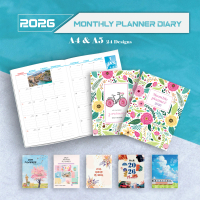 2026 Planner Record Book | A4 A5 SIZE | Simple Planner Book | Diary/ Diari | Monthly Planner Corpora
