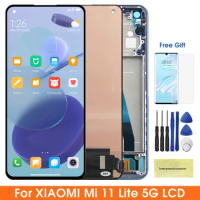 Mi 11 Lite Display Screen Replacement, for Xiaomi Mi 11 Lite 5G M2101K9G M2101K9C Lcd Display Digital Touch Screen with Frame