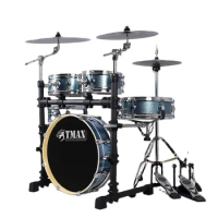 Portable Drum Set 5 Drums 3 Cymbals 4 Cymbals Mute Double Sided Drums Adults Jazz Drums with Pedals Multi-Color Available