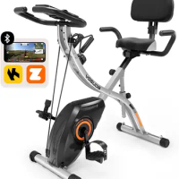 Exercise Bike, Folding Exercise Bike for Seniors 330LB/270LB Capacity, Magnetic X-Bike with 16-Level Resistance