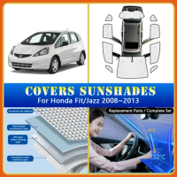 Car Sunshade Covers For Honda Fit Jazz GE6~GE9 2008~2013 Car Sun Protector Windshield Sunscreen Window Coverage Car Accessories