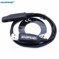 Baofeng UV9R USB Programming Cable with CD Software For UV-XR UV-9R Plus A58 GT-3WP UV-5S 9700 S58 N9 Waterproof Walkie Talkie