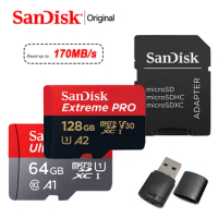 SANDISK Ultra 256GB Micro SD 128GB Memory Card 64GB 32GB Micro SD Card SD/TF Flash 512GB 1TB 400GB Microsd for Phone Extreme Pro