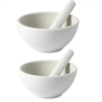 Mortar and Pestle Set Crusher Stoneware Easy Clean Professional Spice Dried Flowers Kitchen Gadget Grinder