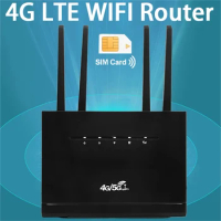 4G CPE Router 300Mbps 4G LTE WIFI Router with SIM Card Slot Wireless Modem RJ45 WAN LAN Wireless Internet Router for Home Office