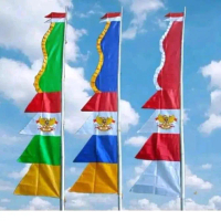 (5PIS) BENDERA MERAH PUTIH DAN WARNA UMBUL-UMUL YOPIES BAHAN PELES