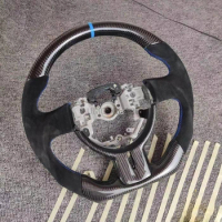 Compatible for SUBARU BRZ Toyota 86 Racing Cuatomized Real Carbon Fiber Sports Steering Wheel Alcantara Leather