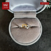 MT แหวนหัวใจ เงินแท้ สองสี ชุบเงินแท้ ไซส์ 53 54 57 Silver Ring (pr014-01) MT Jewelry มณีธารา