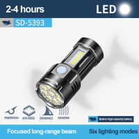 Multi Functional Strong Light Flashlight Keychain Flashlight Outdoor K7L2
