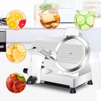 Meat Slicer,10" Steel Blade Home &amp; Commercial Meat Slicer Stainless Steel Semi-Auto bread Cheese Food Electric Deli Slicer