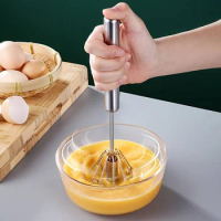 1PC Stainless Steel Eggs Whisk Eggs Beater Mixer Manual Semi Hand Mixer Cooking Tools Baking Tools Kitchen Stuff Accessories