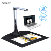 Aibecy BK52 Portable Book Size A3&amp; Document Camera Scanner Capture HD 10 Mega-pixels USB 2.0 High Speed Scanner with LED Light
