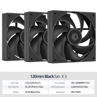 Fashion ID cooling AF-125-K 12cm PC case Fan 12V/4pin PWM hydraulic bearing silent fan for chassis C