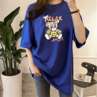[AMYGO] 2N060 Cotton T shirt Women M-5XL Loose T shirt Women Plus Size Tshirt Woman Baju T shirt Per
