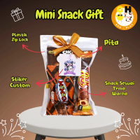 GHEduplay Hampers Snack Mini Tema Warna Cokelat & Orange Ulang Tahun Hadiah Ziplock Free Custom Ucap
