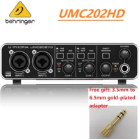 BEHRINGER UMC22/ UM2/UMC202HD Microphone Amplifier live recording with Streams 2 inputs / 2 outputs with ultra-low latency