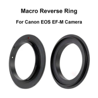 For Canon EOS EF-M mount Macro Reverse Adapter Ring 49/52/55/58/62/67/72/77m For Canon EOS M5 M6 M50 M200 M6II etc.