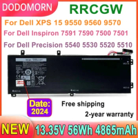DODOMORN RRCGW Laptop Battery For Dell XPS 15 9550 9560 9570 Inspiron 7591 7590 7500 7501 Precision 5540 5530 5520 5510 Series