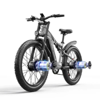 Shengmilo S600 Vélo électrique Moteur double 2000W eBike pour Adulte Vélos de Ville Batterie 48V17.5Ah SAMSUNG Amovible Cachée G