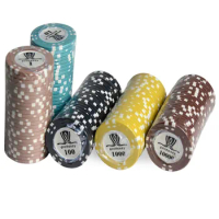 25PCS/Lot Clay Poker Chips Set Texas Hold'em Poker Chip Sets Casino Club Accessories Poker Kit Profesional Poker Table Top
