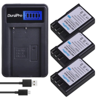 Durapro 3pc 1800mAh EN-EL9 EN EL9 ENEL9 Rechargeable Camera Battery + LCD USB Charger For Nikon D40 D40X D60 D3000 D5000 Camera