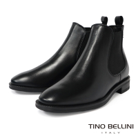 TINO BELLINI 貝里尼 歐洲進口牛皮經典切爾西平底短靴FWMV012