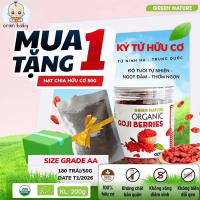 Kỷ Tử Hữu Cơ GREEN NATURE 200g  Kỷ Tử Organic, Siêu Thực Phẩm Cho Gia Đình Ăn Uống Healthy