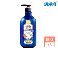 【清淨海】Teddy Clean系列 胺基酸抗菌沐浴露-香草廣藿香 600g 3入